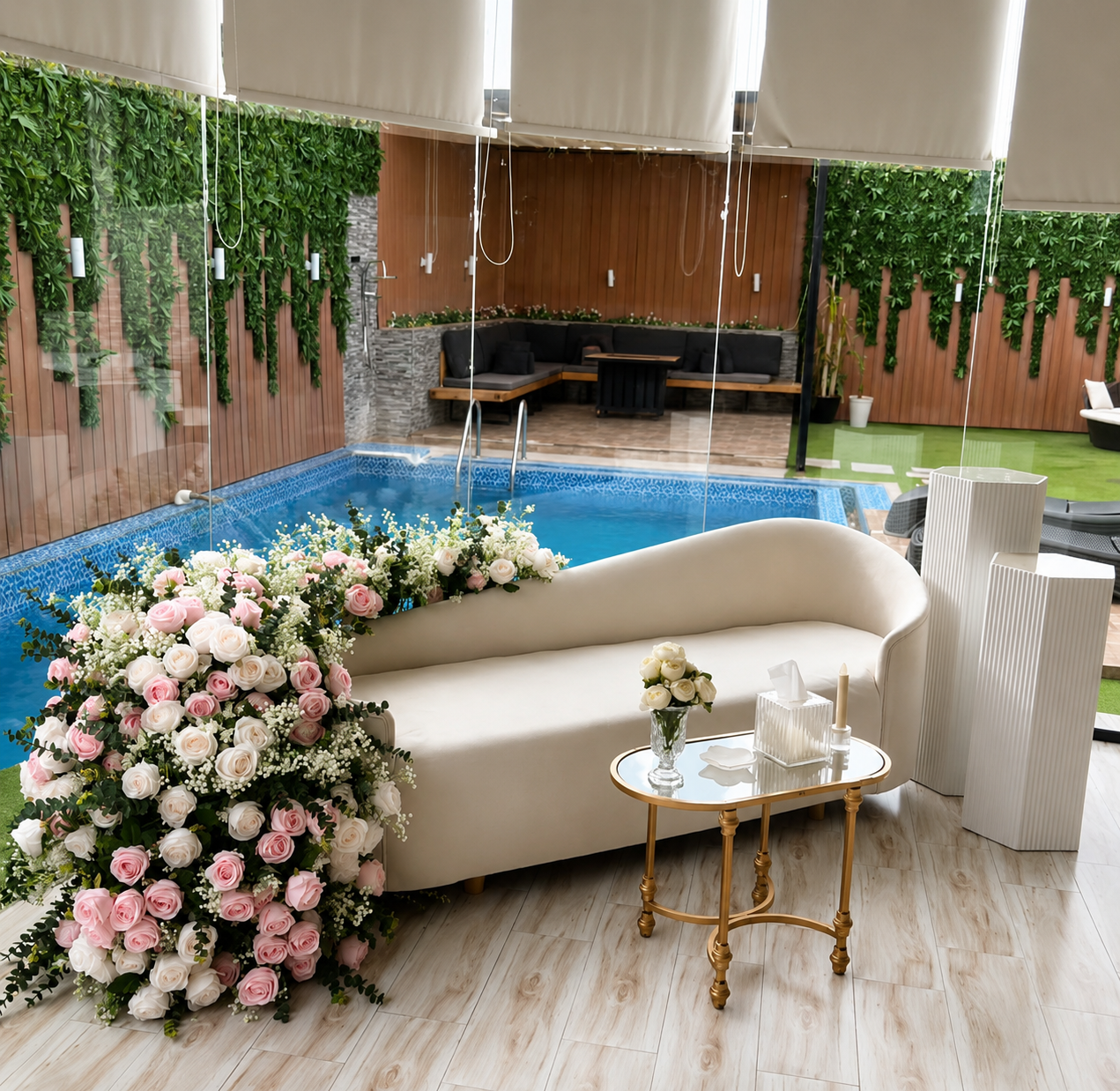 Luxury gold wedding arches